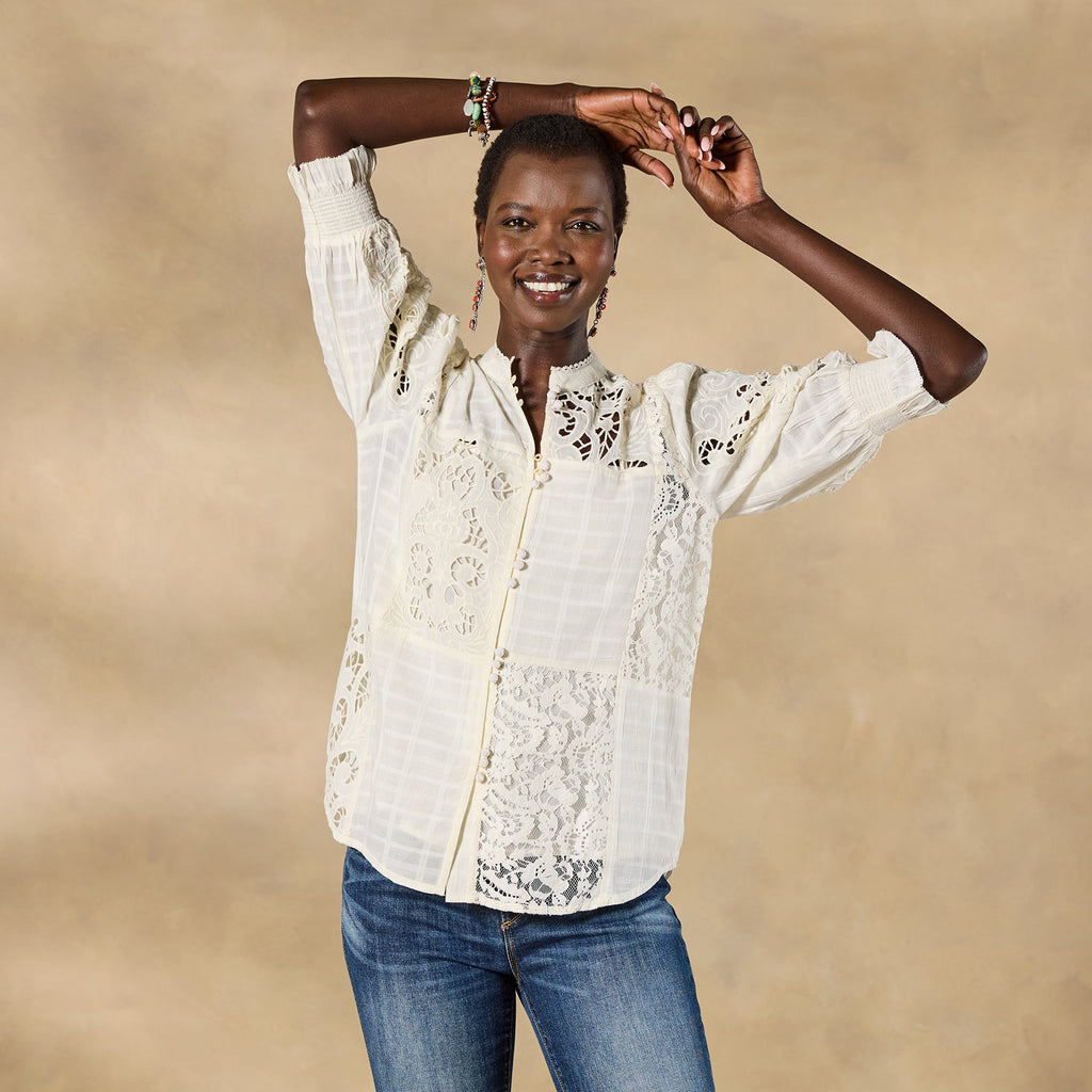 Garbo Lace Top. Petite
