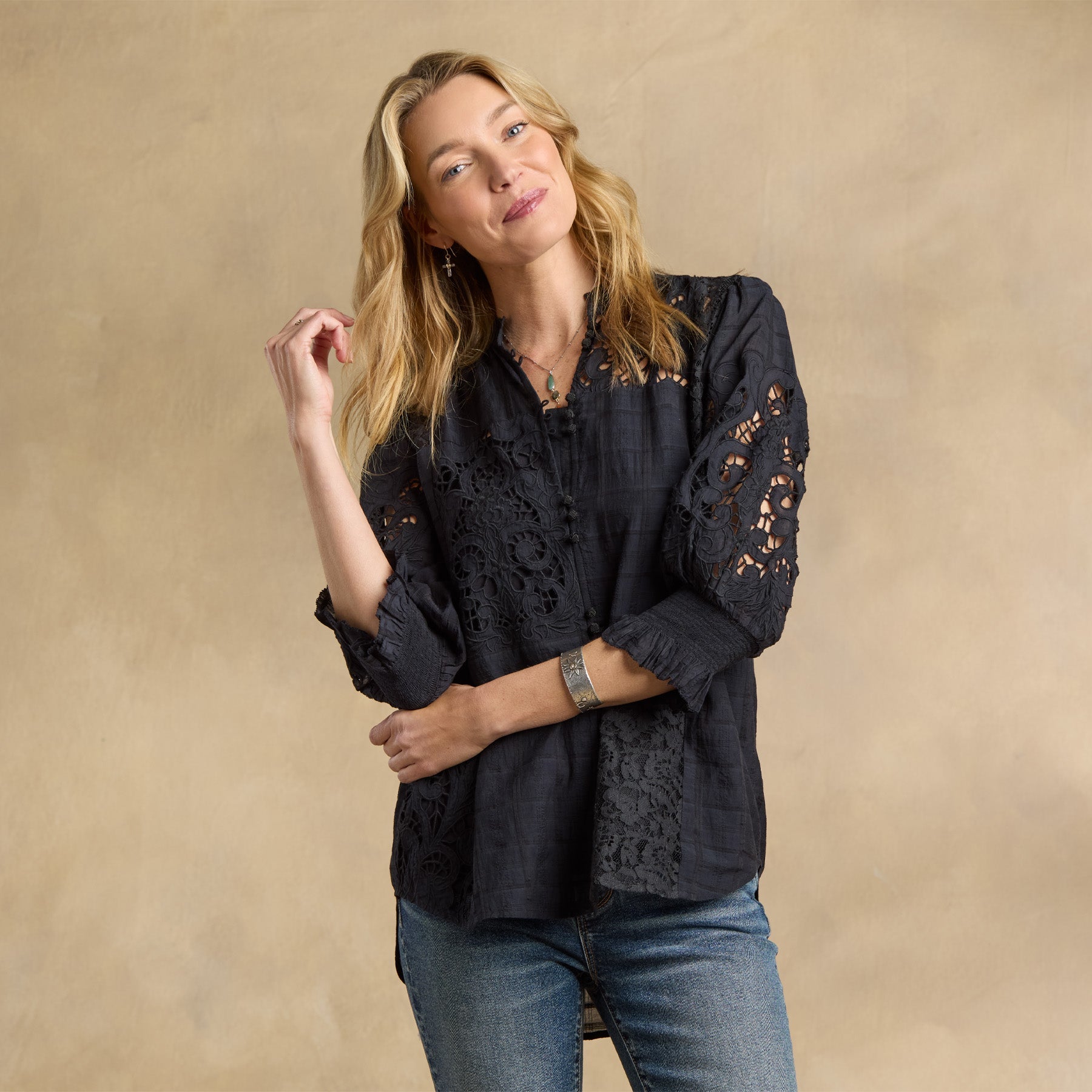 Garbo Lace Top