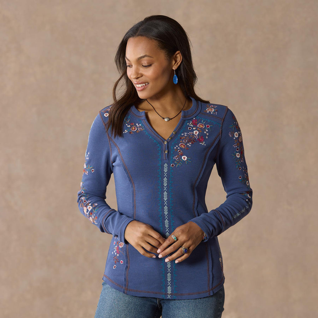 Fayette Floral Henley. Petite