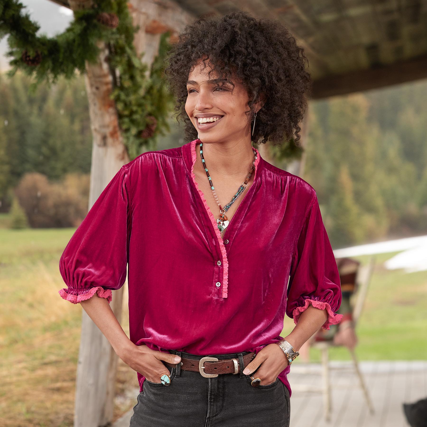 Romance Imagined Velvet Top