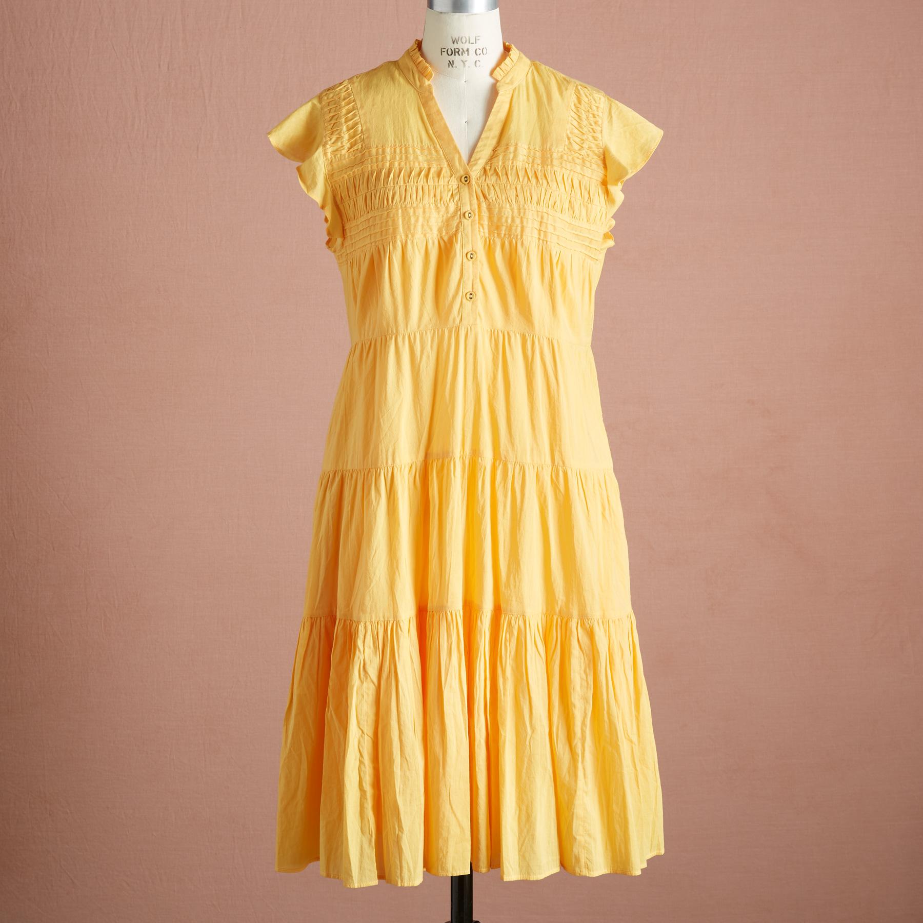 Janie Ruffle Dress. Petite