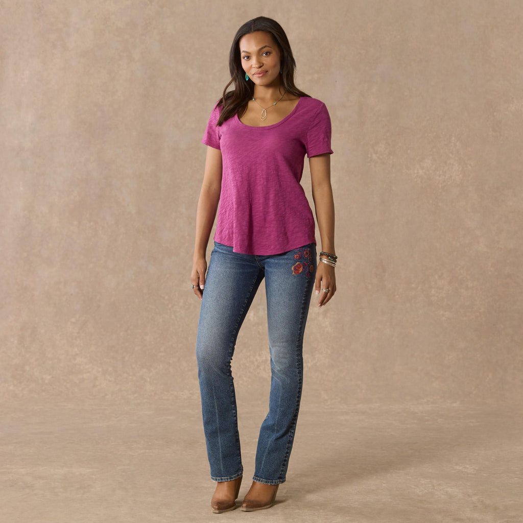 Ultimate Airy Slub Scoopneck Tee