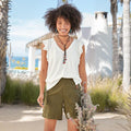 Safari Dream Tencel Shorts. Petite