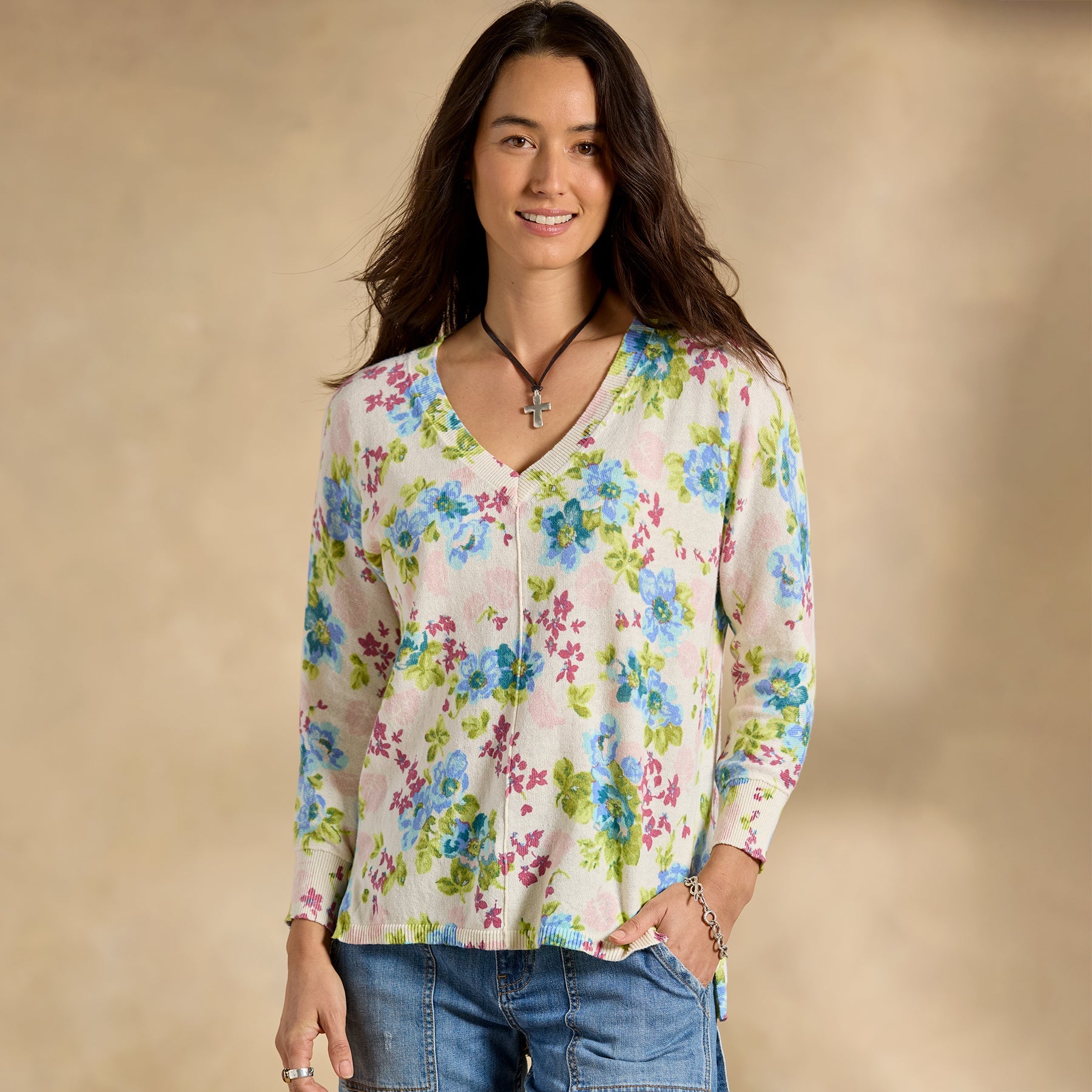 Floral Johanna Sweater. Petite