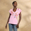 Lissa Flutter Sleeve Tee. Petite