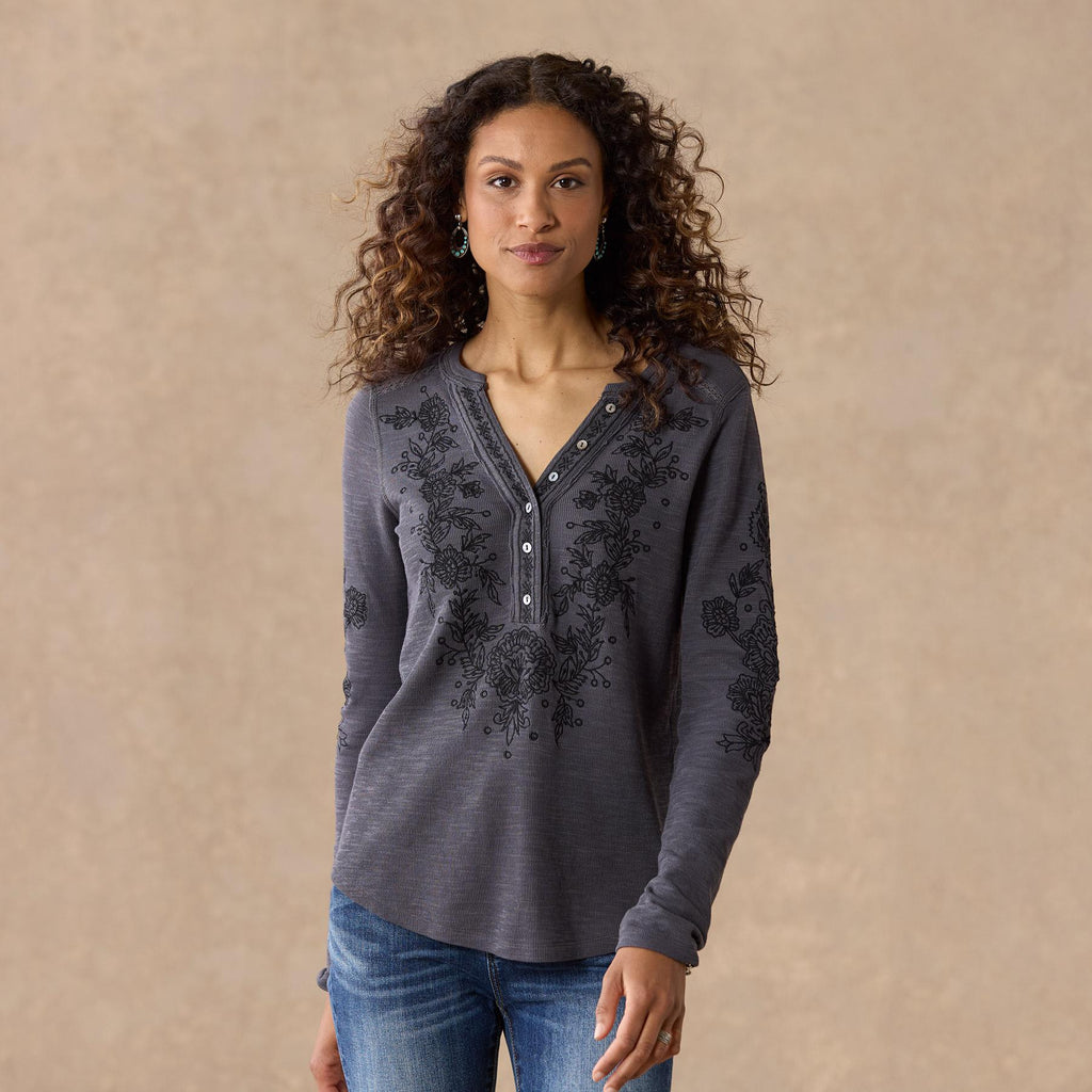 Artisan Floral Henley
