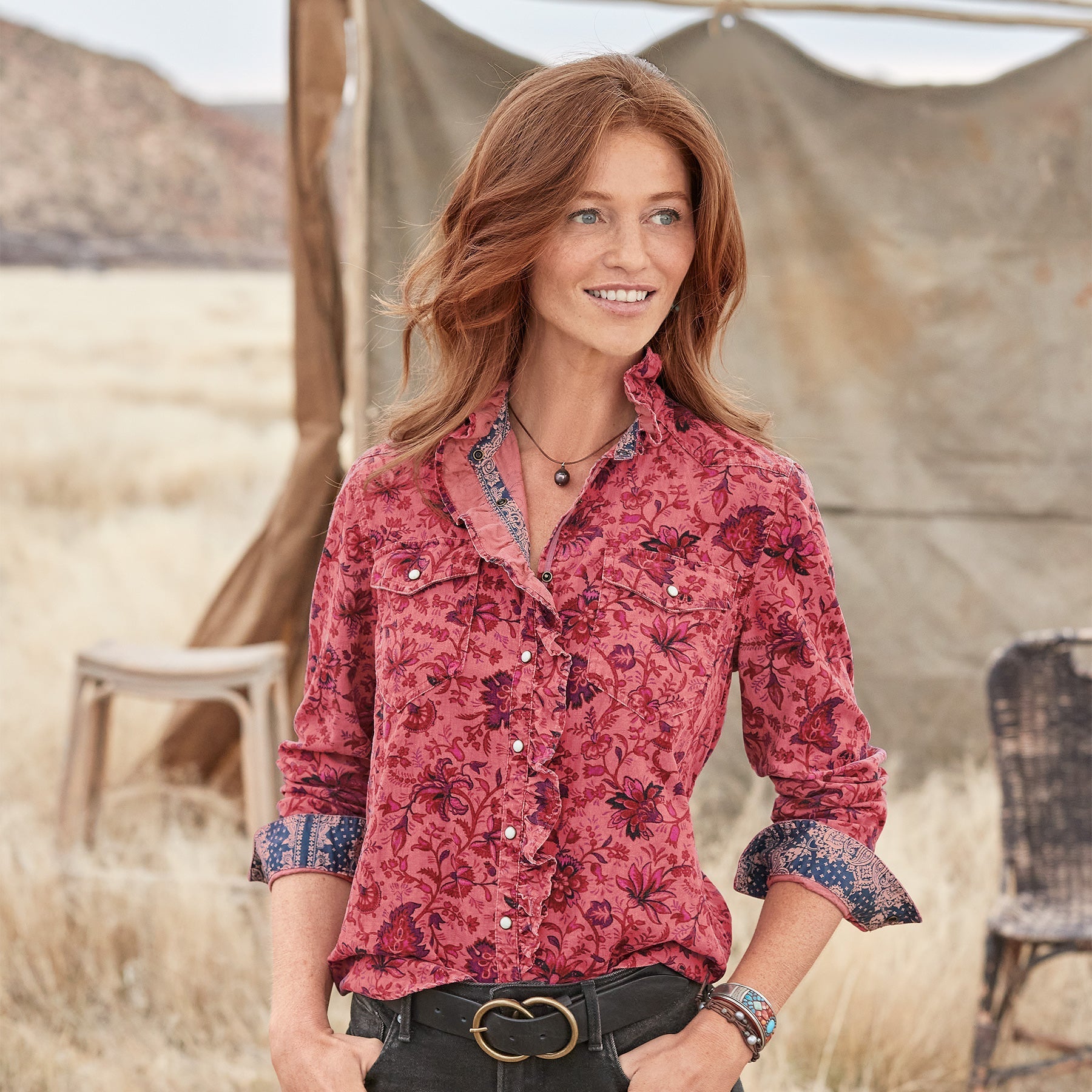 Ombeline Printed Shirt. Petite