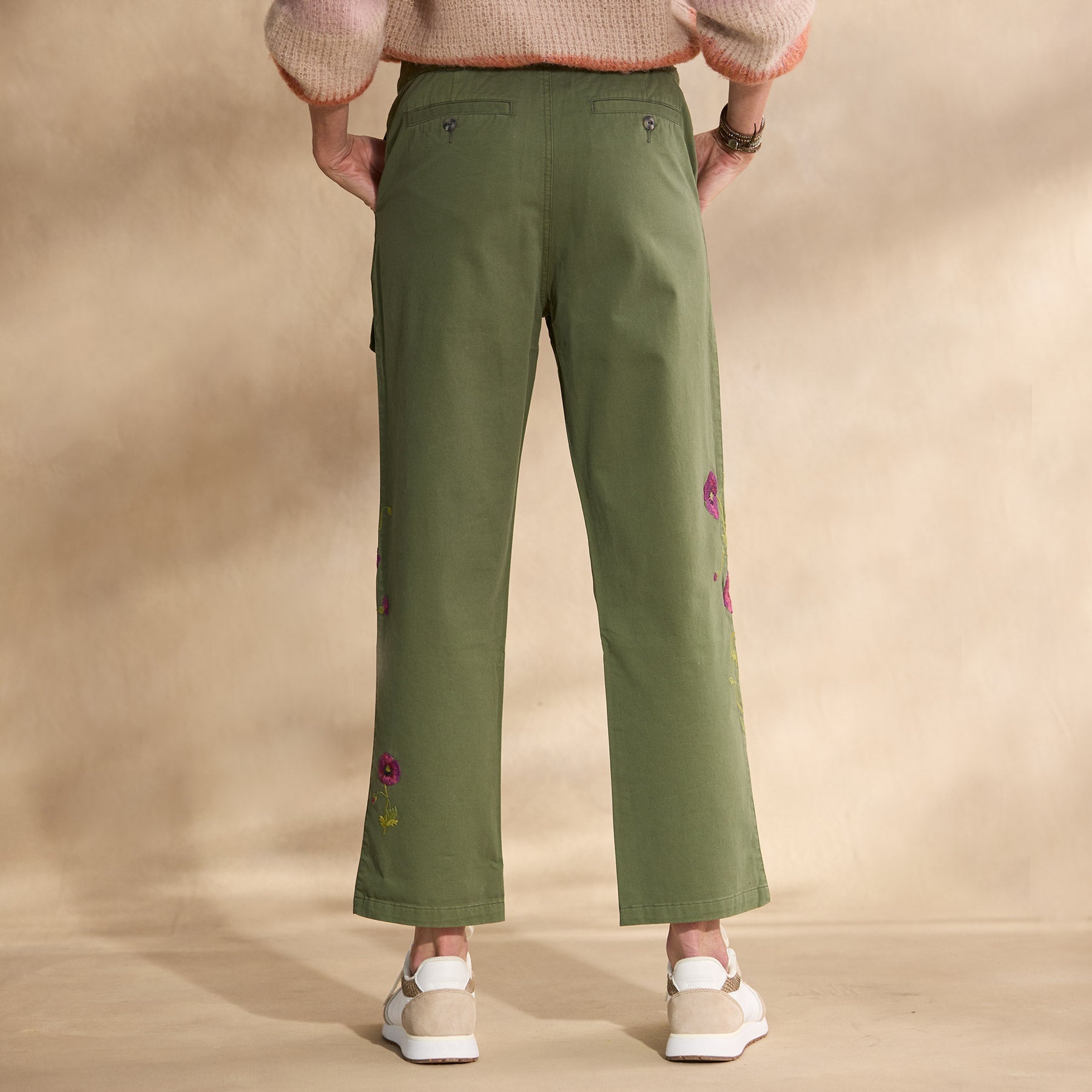 Melissa Embroidered Pants. Petite