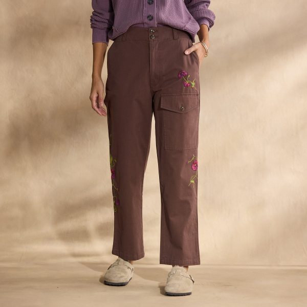 Melissa Embroidered Pants. Petite