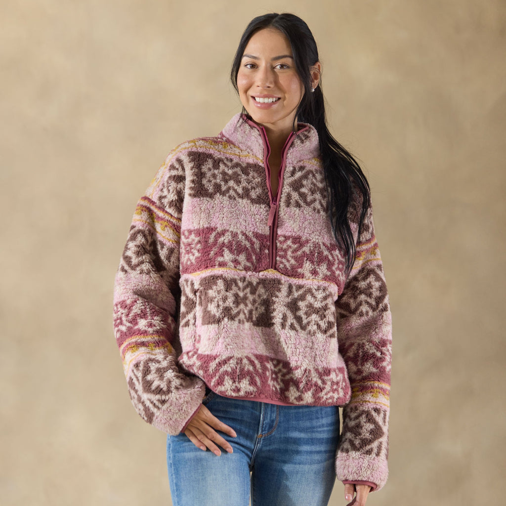 Printed Heidi Sherpa Pullover