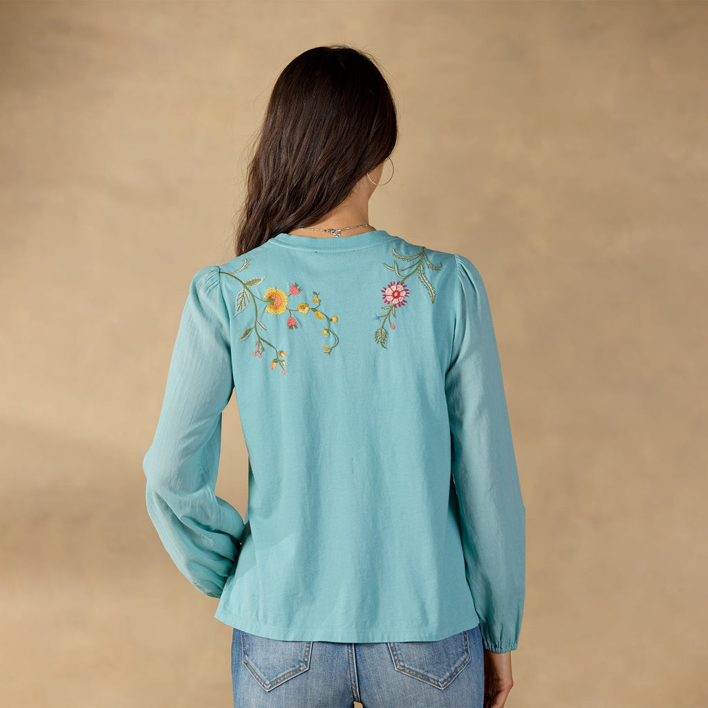 Sophia Mixed-Media Top