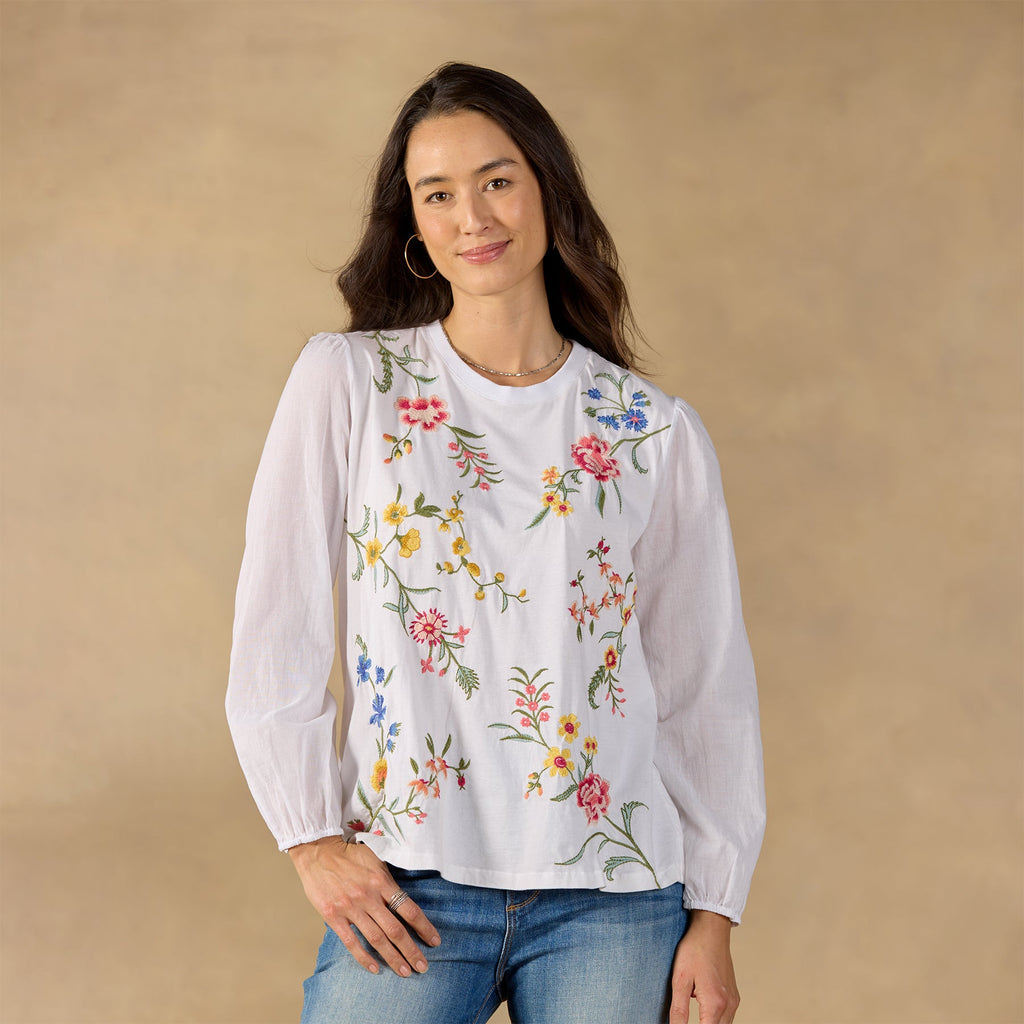 Sophia Mixed-Media Top