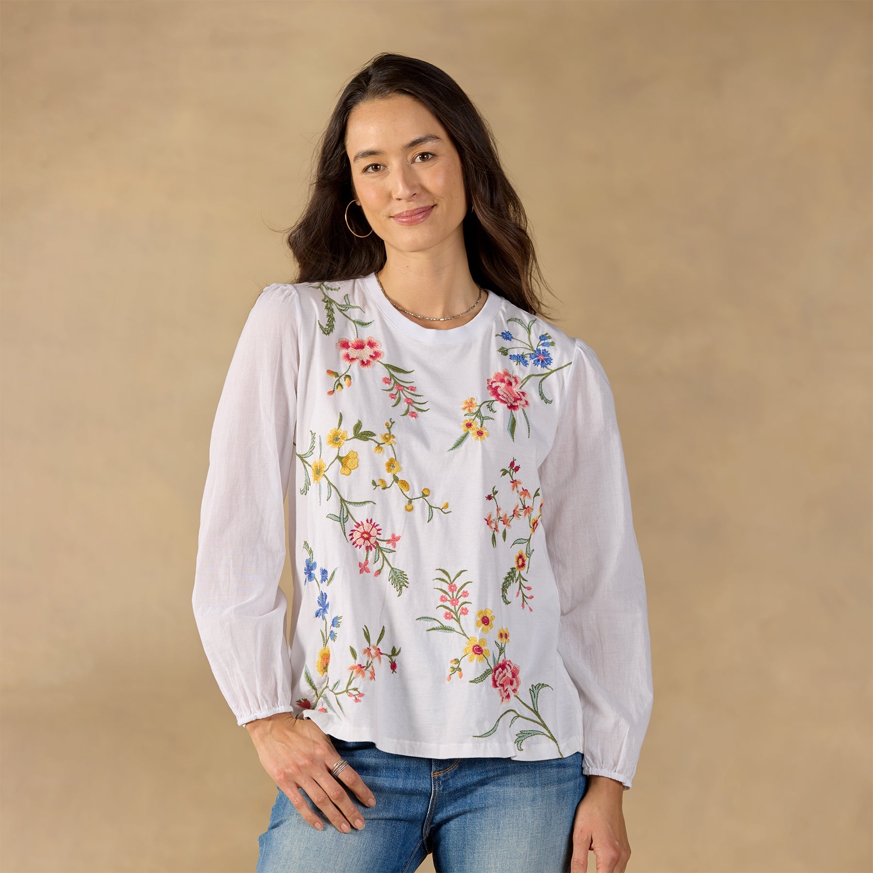 Sophia Mixed-Media Top