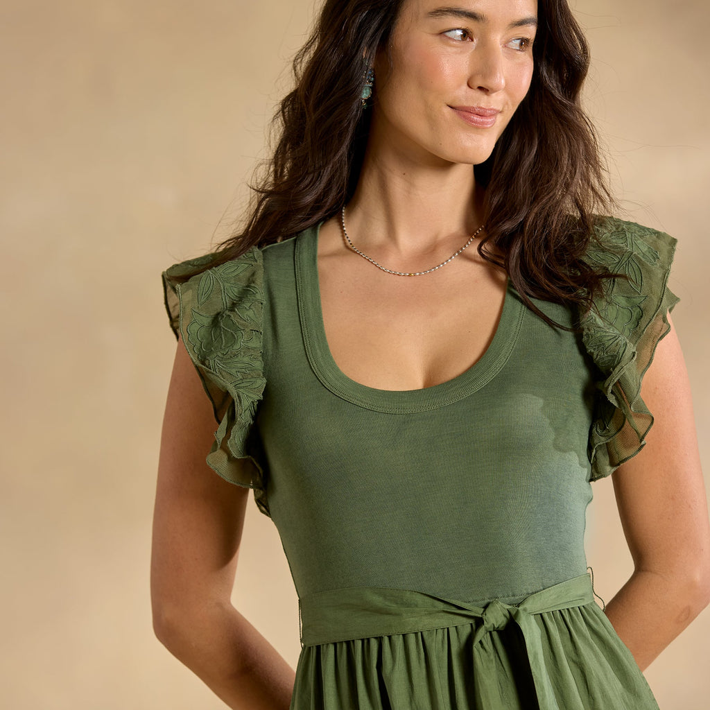 Madera Mixed-Media Dress