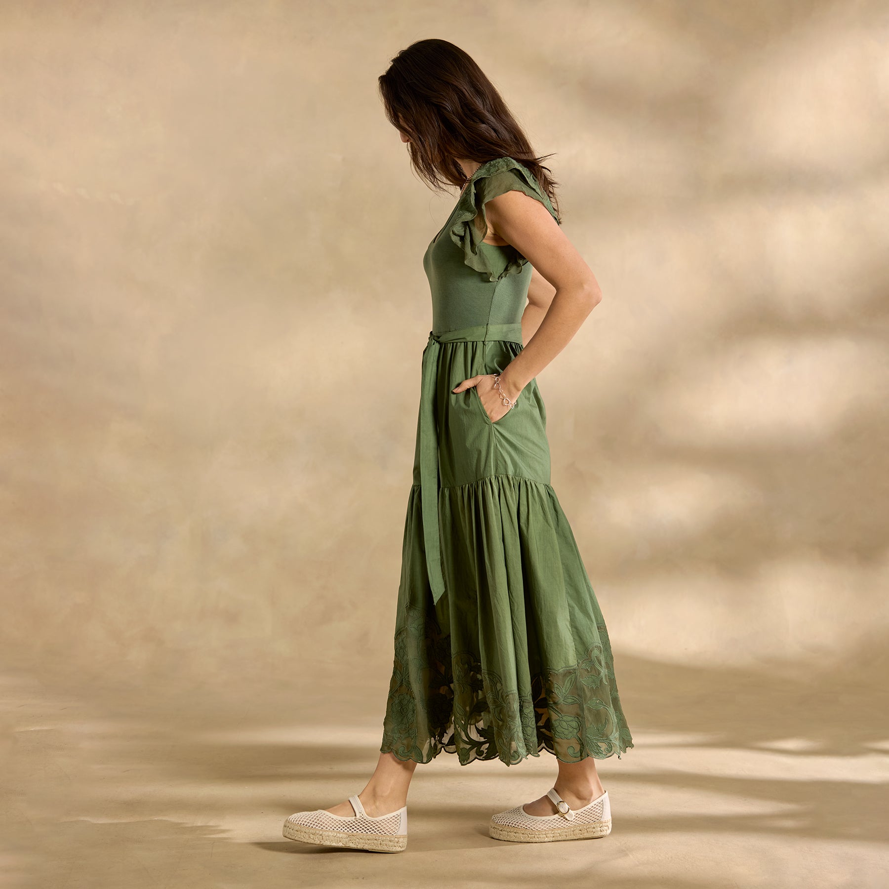 Madera Mixed-Media Dress