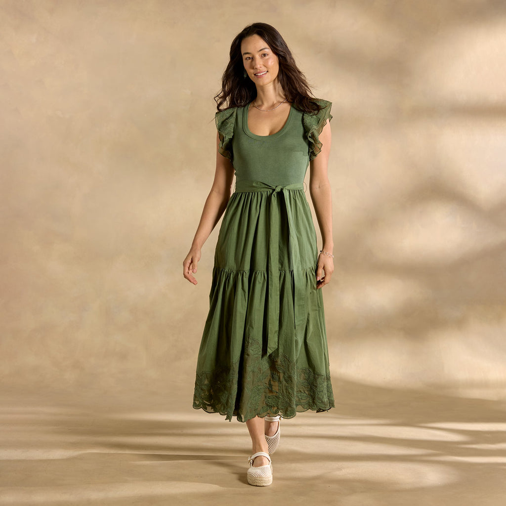 Madera Mixed-Media Dress