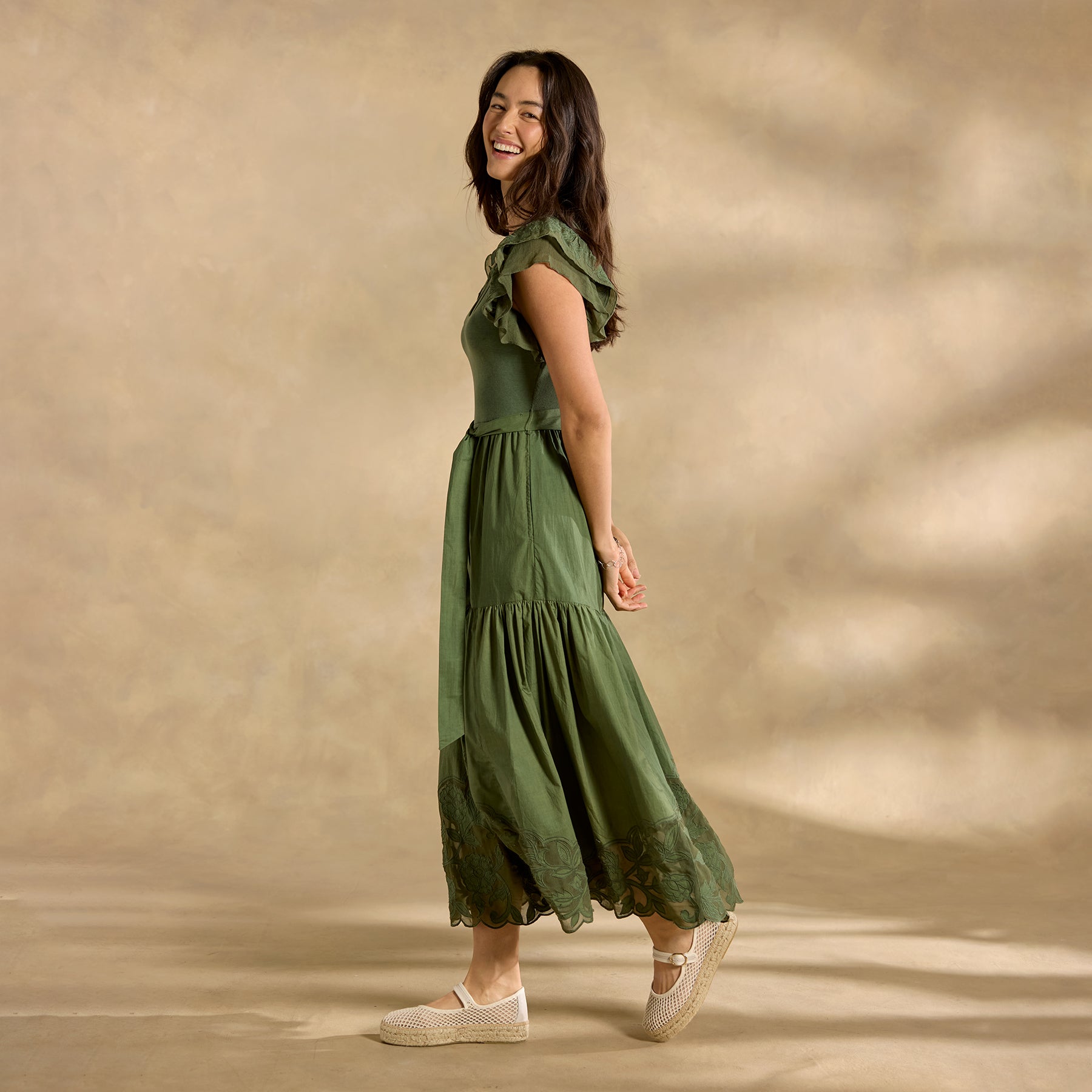 Madera Mixed-Media Dress. Petite