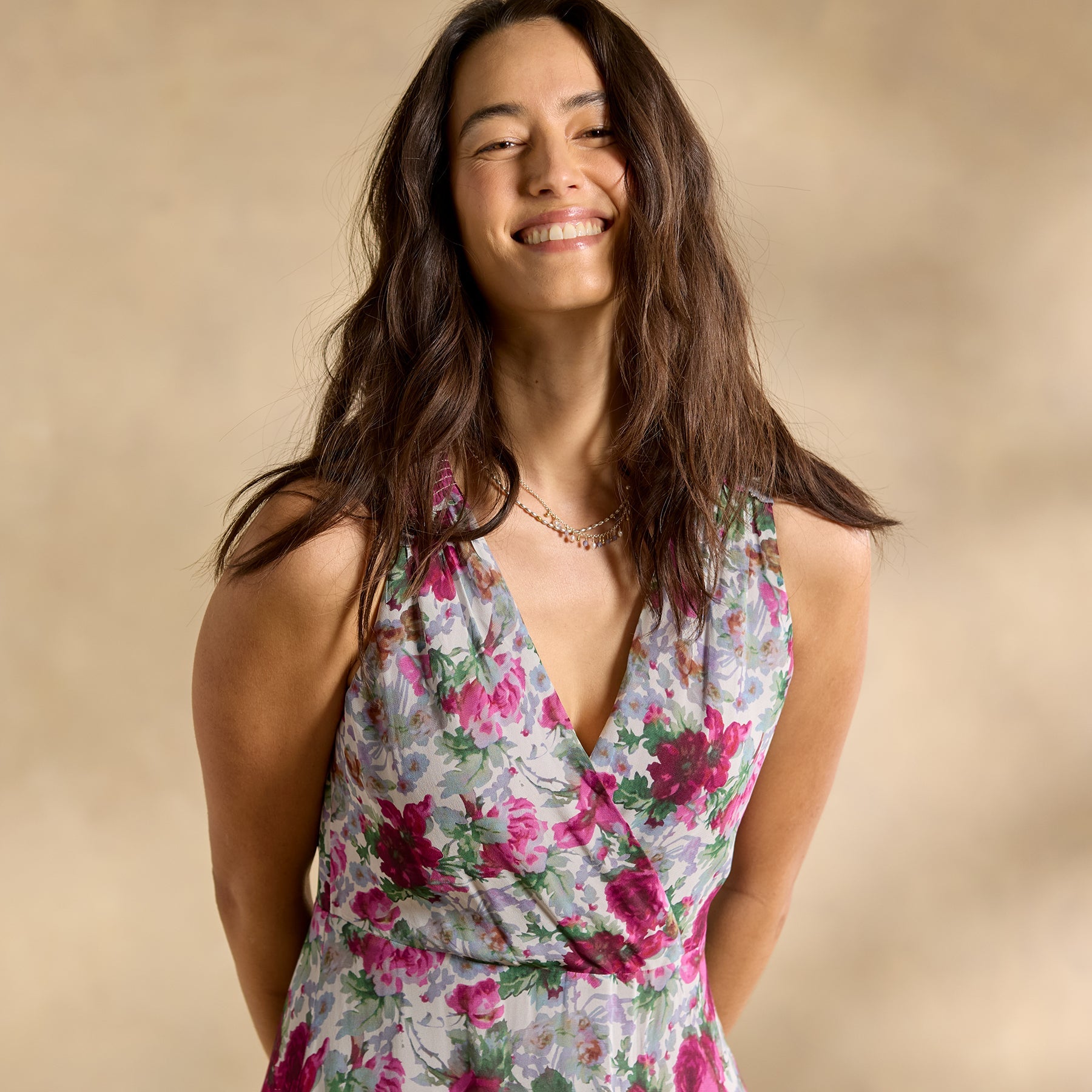 Champs de Fleur Printed Dress. Petite