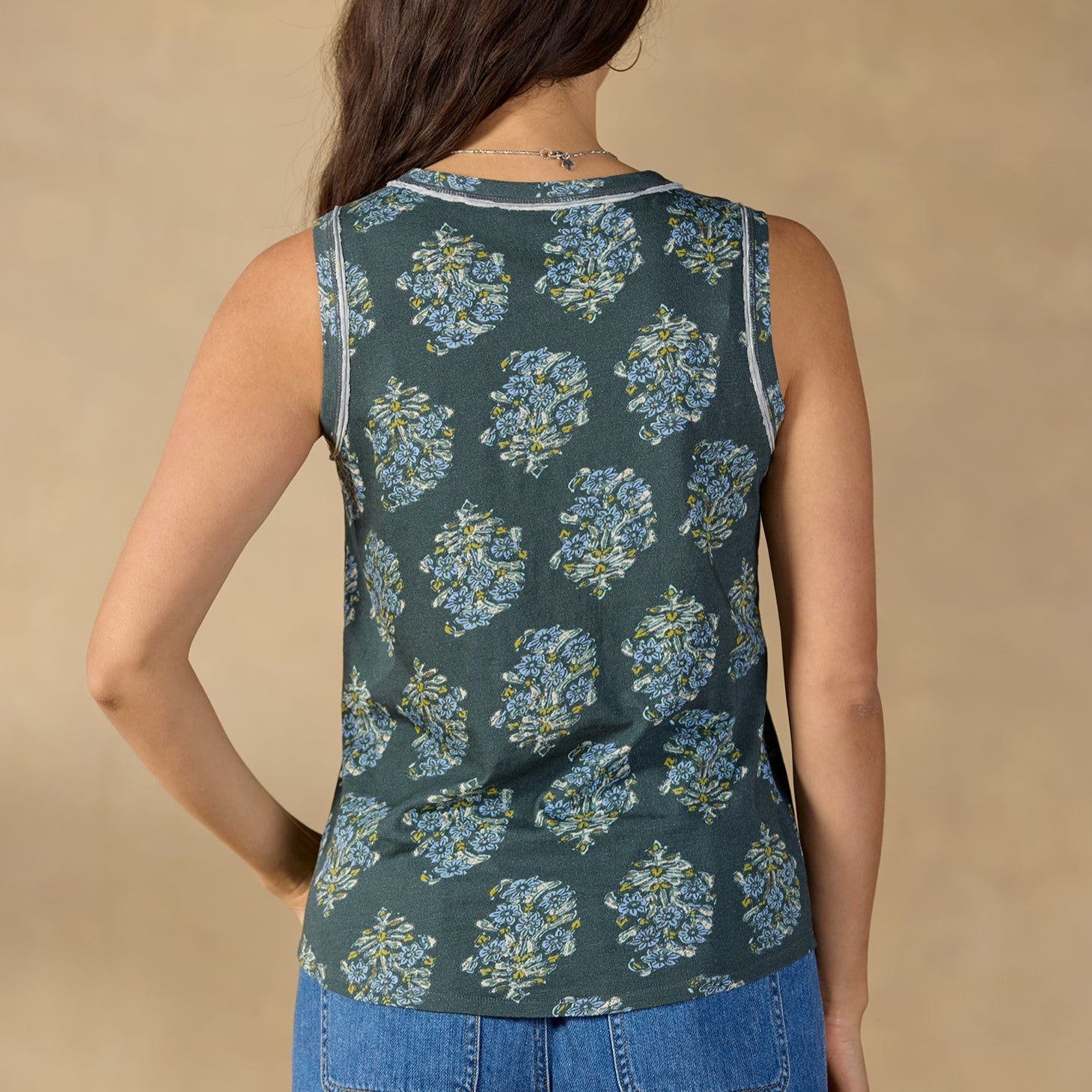 Mollie Printed Tank. Petite