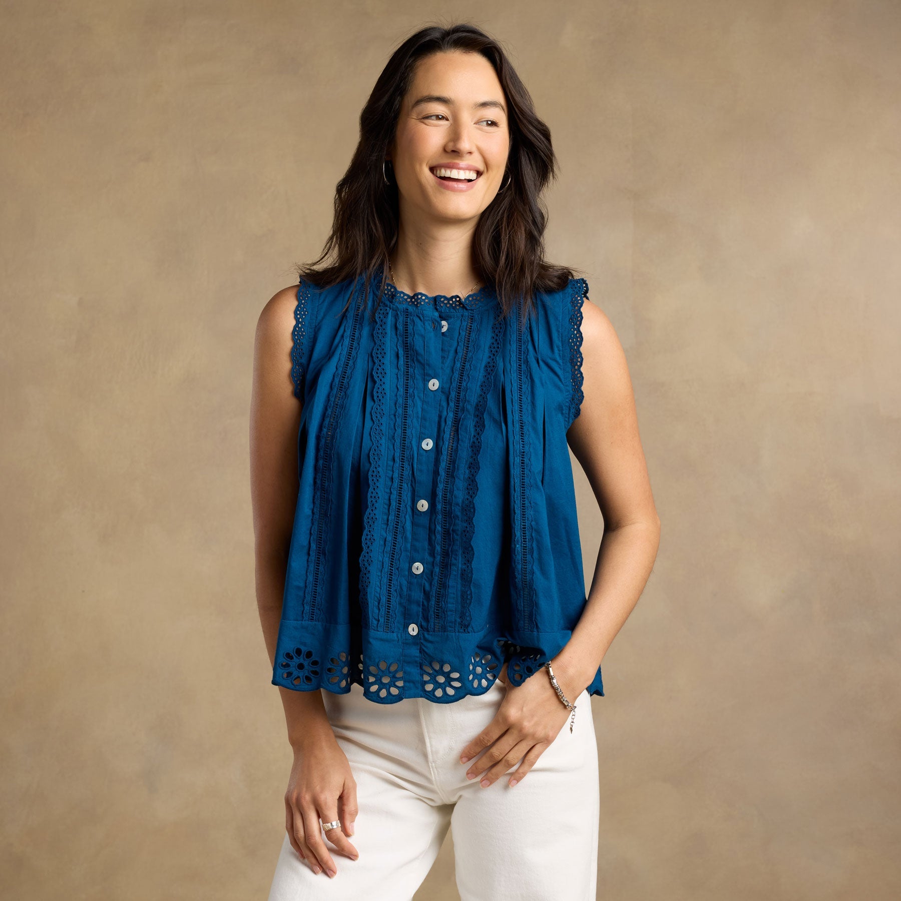 Malia Eyelet Top